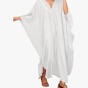 Elegant White Swim Cover-Up